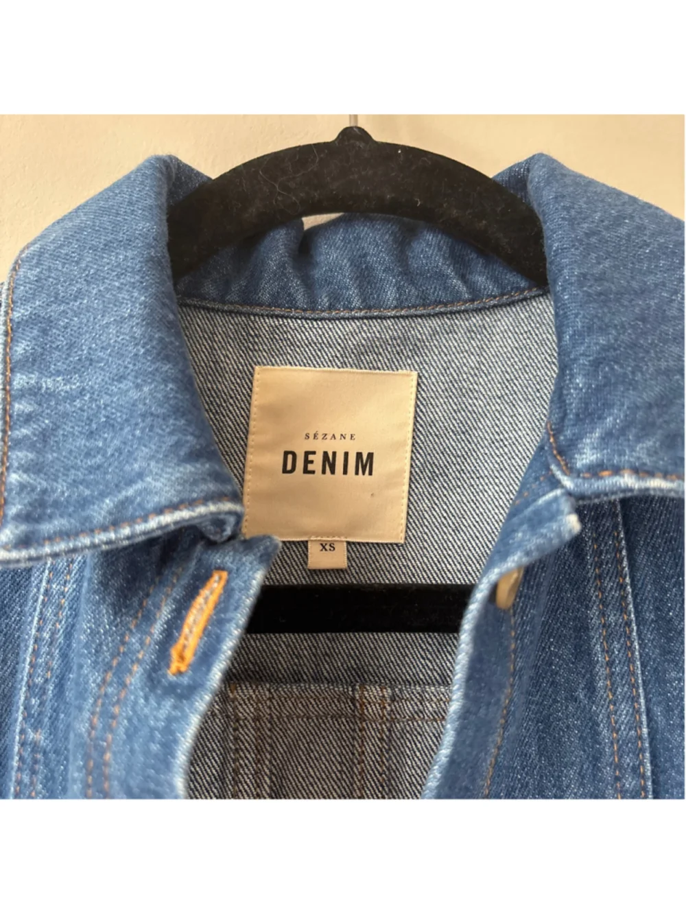 Women's Sézane Denim Jean Jacket Size XS Blue - Picture 5 of 10